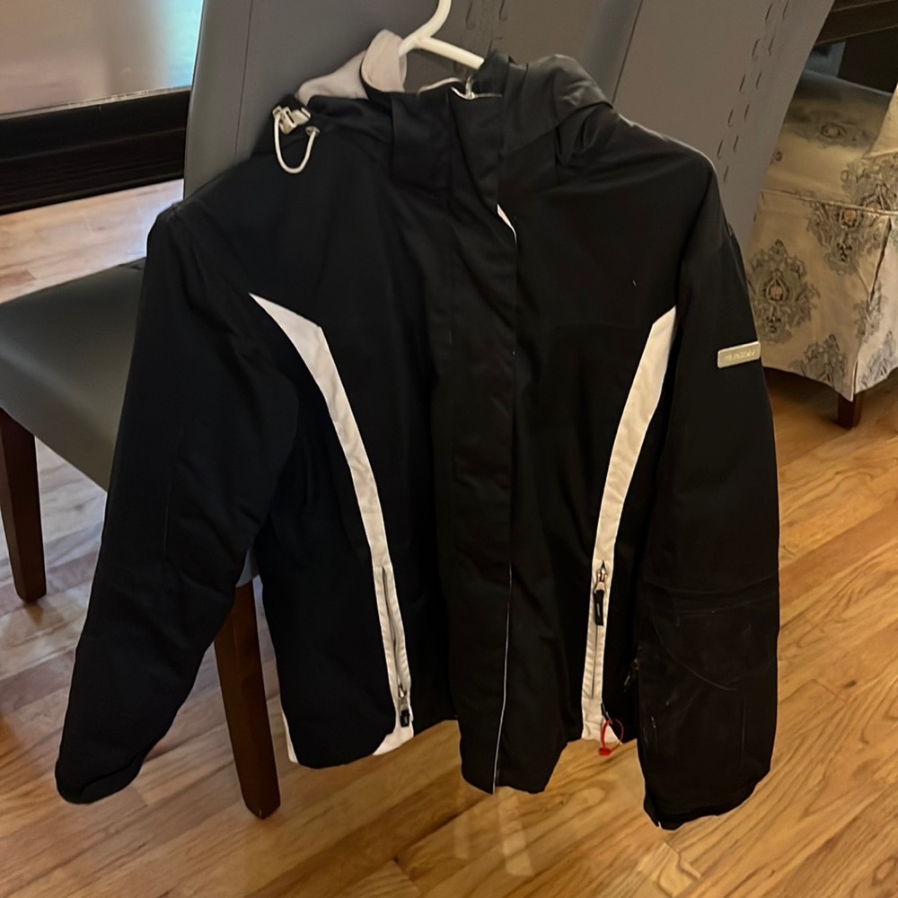 Karbon ski jacket black/white stripe